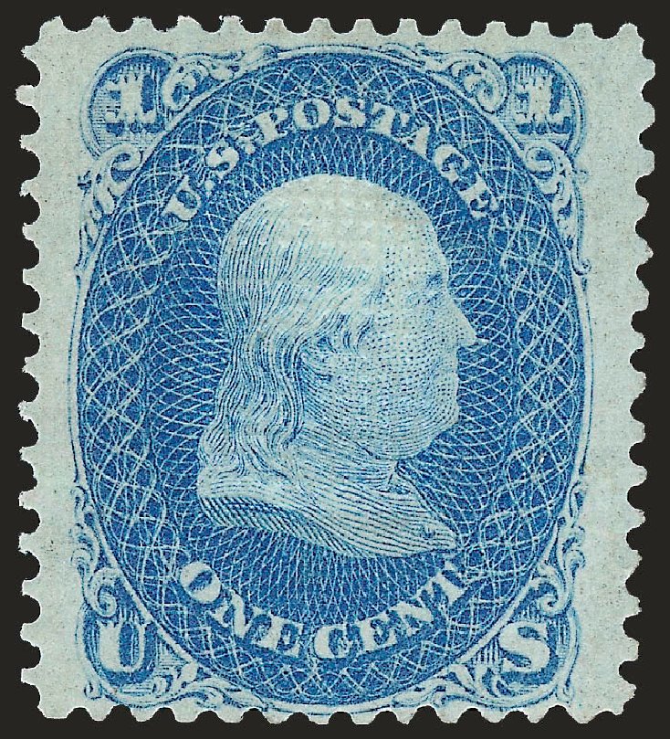 Values of US Stamp Scott Catalogue #92 - 1868 1c Franklin Grill. Robert Siegel Auction Galleries, Jun 2009, Sale 975, Lot 1304