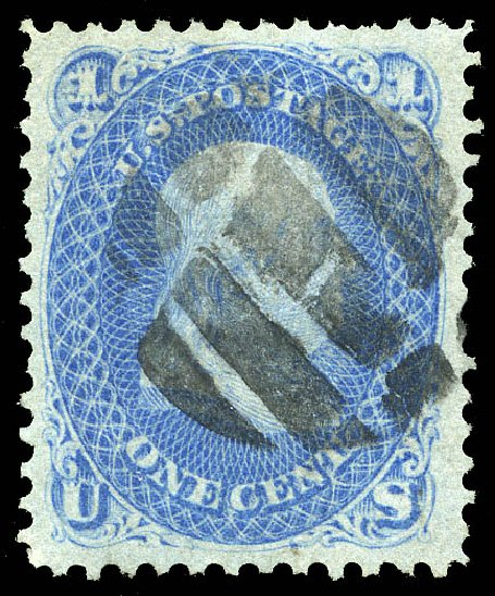 Prices of US Stamp Scott Catalogue 92: 1c 1868 Franklin Grill. Matthew Bennett International, May 2014, Sale 350, Lot 165