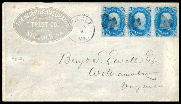 US Stamps Value Scott Catalogue #92 - 1868 1c Franklin Grill. Schuyler J. Rumsey Philatelic Auctions, Apr 2015, Sale 60, Lot 1535