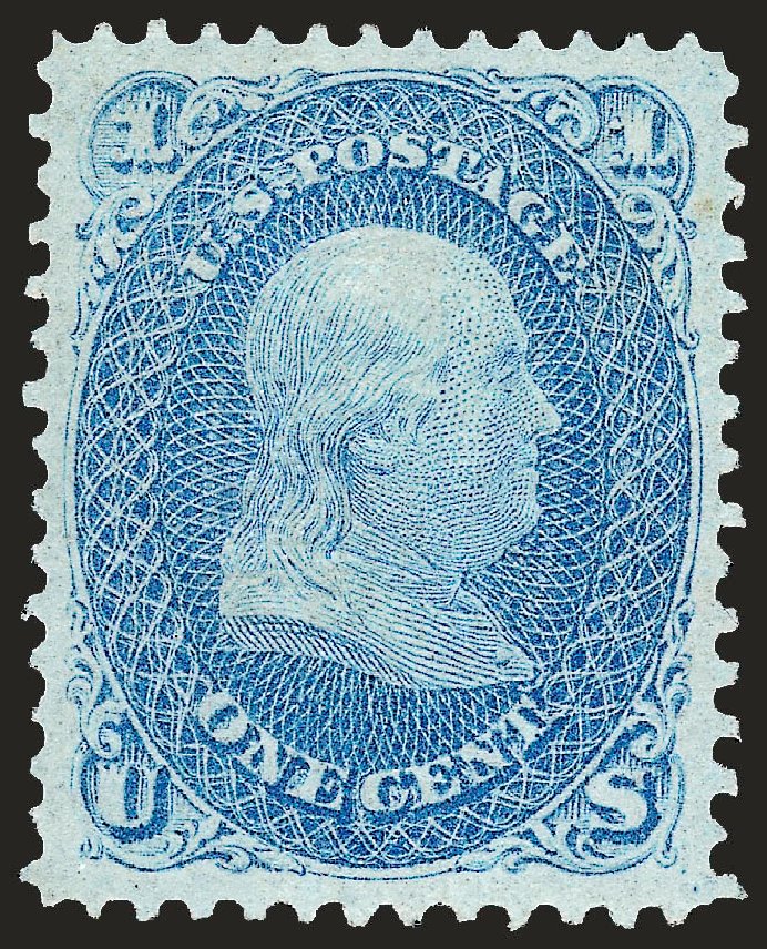 Cost of US Stamp Scott Catalogue #92 - 1868 1c Franklin Grill. Robert Siegel Auction Galleries, Sep 2008, Sale 962, Lot 2353