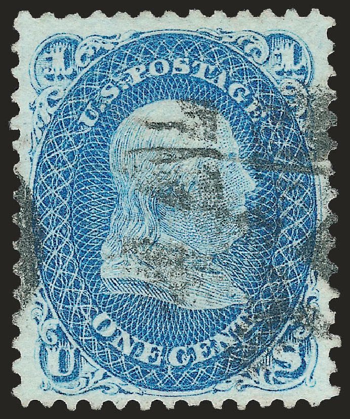Costs of US Stamp Scott 92: 1c 1868 Franklin Grill. Robert Siegel Auction Galleries, Jun 2010, Sale 992, Lot 2156