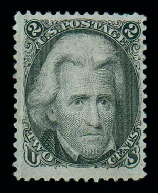 US Stamps Value Scott Cat. # 93: 1868 2c Jackson Grill. Matthew Bennett International, Dec 2007, Sale 324, Lot 1077