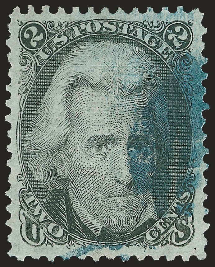 Values of US Stamps Scott Catalogue #93: 2c 1868 Jackson Grill. Robert Siegel Auction Galleries, Dec 2009, Sale 982, Lot 5267
