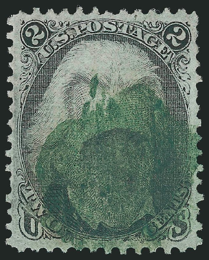 Values of US Stamps Scott Catalogue #93 - 1868 2c Jackson Grill. Robert Siegel Auction Galleries, Dec 2013, Sale 1062, Lot 278