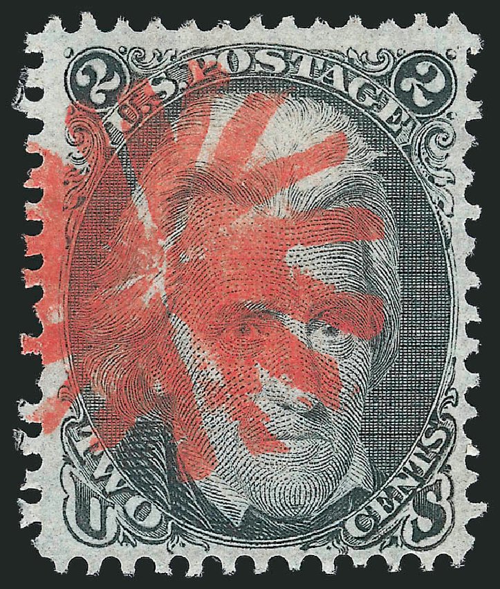 US Stamps Price Scott Cat. 93 - 2c 1868 Jackson Grill. Robert Siegel Auction Galleries, Mar 2014, Sale 1067, Lot 1079