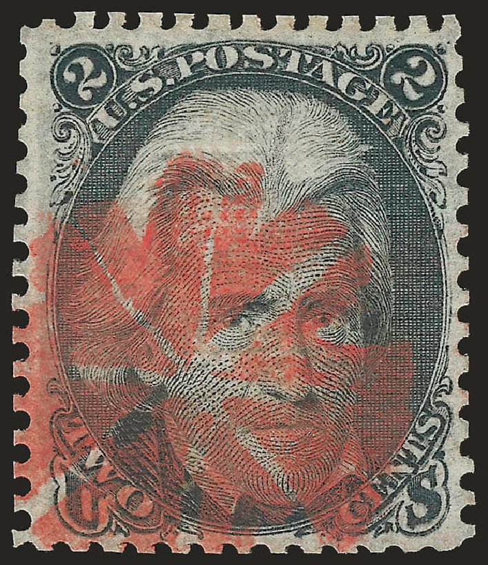 US Stamps Values Scott 93 - 2c 1868 Jackson Grill. Robert Siegel Auction Galleries, Jun 2009, Sale 975, Lot 1309