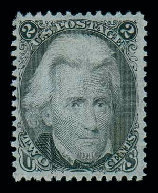 Costs of US Stamp Scott Catalog 93: 2c 1868 Jackson Grill. Matthew Bennett International, Oct 2007, Sale 320, Lot 410