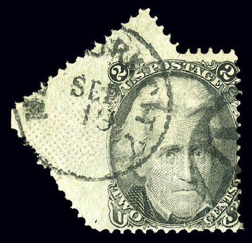 Costs of US Stamp Scott Catalogue # 93: 1868 2c Jackson Grill. Matthew Bennett International, Dec 2008, Sale 330, Lot 1540