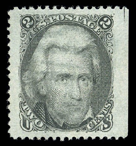 US Stamp Values Scott Cat. #93 - 1868 2c Jackson Grill. Matthew Bennett International, Sep 2010, Sale 331, Lot 441