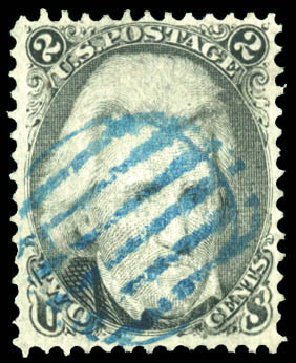 US Stamp Values Scott Catalog 93: 1868 2c Jackson Grill. Matthew Bennett International, Dec 2008, Sale 330, Lot 1542