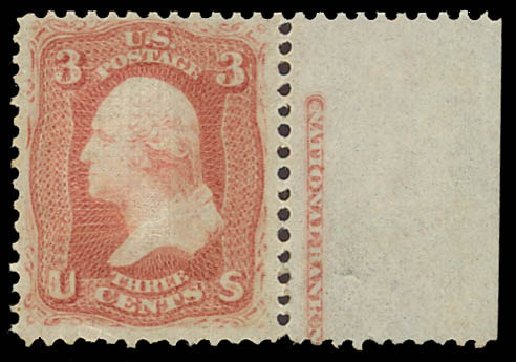 Costs of US Stamp Scott # 94 - 3c 1868 Washington Grill. Daniel Kelleher Auctions, Jun 2012, Sale 630, Lot 1307