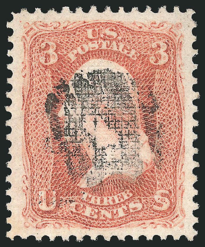Cost of US Stamps Scott Cat. #94: 3c 1868 Washington Grill. Robert Siegel Auction Galleries, Oct 2012, Sale 1032, Lot 3167