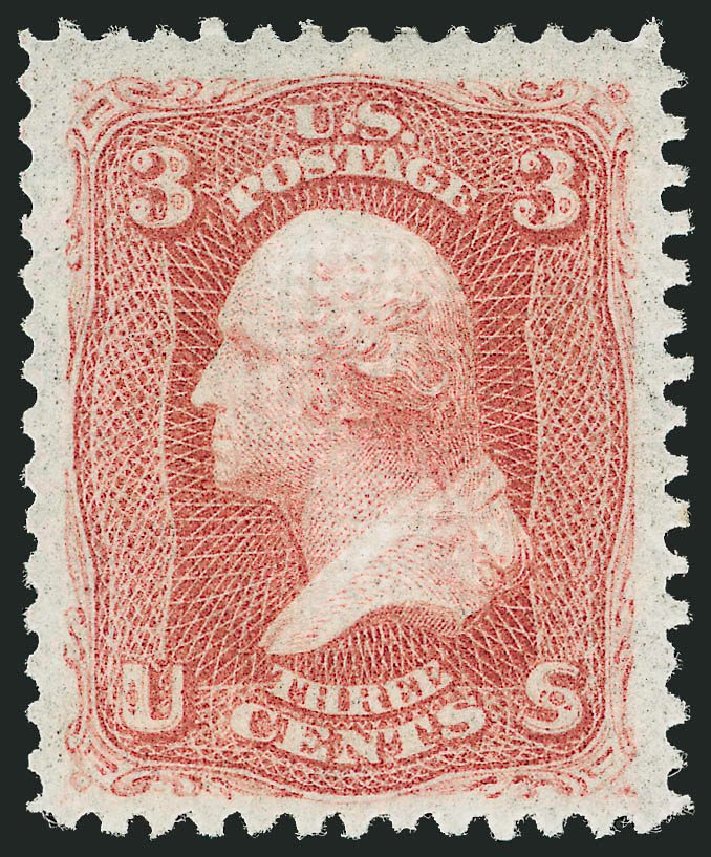 Values of US Stamp Scott 94 - 1868 3c Washington Grill. Robert Siegel Auction Galleries, Nov 2013, Sale 1057, Lot 657