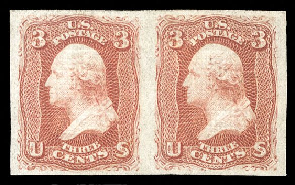 Values of US Stamp Scott Catalog # 94: 1868 3c Washington Grill. Cherrystone Auctions, Sep 2014, Sale 201409, Lot 20