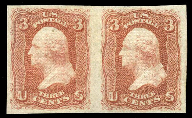 US Stamps Prices Scott Catalogue #94: 1868 3c Washington Grill. Matthew Bennett International, Mar 2011, Sale 336, Lot 1164