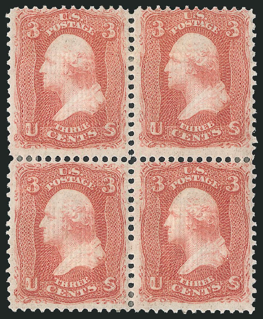 US Stamp Price Scott Catalogue #94: 3c 1868 Washington Grill. Robert Siegel Auction Galleries, Mar 2012, Sale 1021, Lot 254