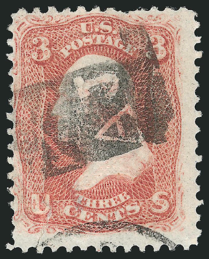 Prices of US Stamp Scott Cat. #94: 1868 3c Washington Grill. Robert Siegel Auction Galleries, Nov 2013, Sale 1061, Lot 3502