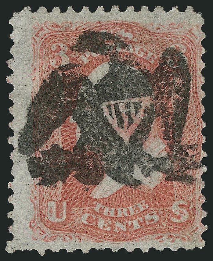 Value of US Stamp Scott Cat. #94: 3c 1868 Washington Grill. Robert Siegel Auction Galleries, Dec 2008, Sale 967, Lot 4202