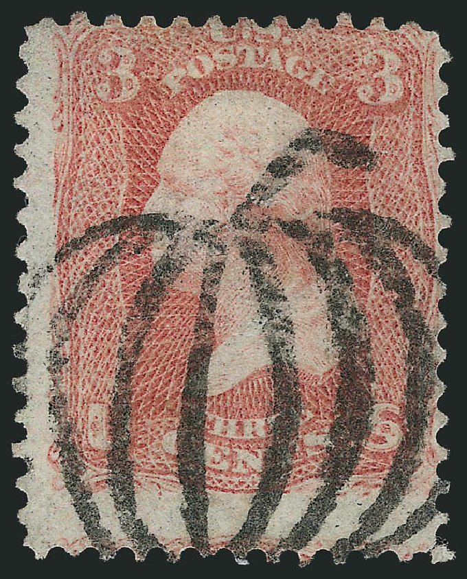 Values of US Stamps Scott # 94: 3c 1868 Washington Grill. Robert Siegel Auction Galleries, Dec 2008, Sale 967, Lot 4203