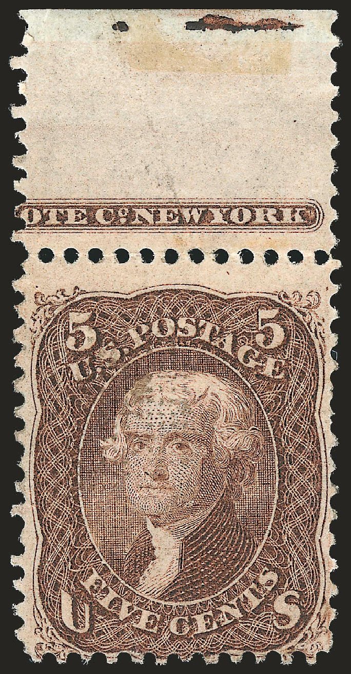 Cost of US Stamps Scott # 95: 5c 1868 Jefferson Grill. Robert Siegel Auction Galleries, Dec 2009, Sale 982, Lot 5269