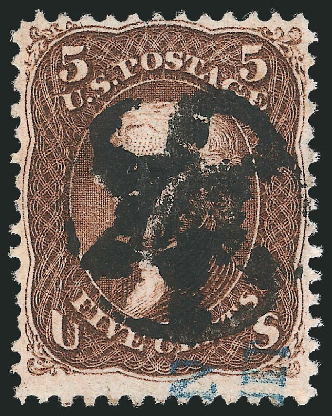 US Stamp Prices Scott 95 - 5c 1868 Jefferson Grill. Robert Siegel Auction Galleries, Oct 2012, Sale 1033, Lot 4053
