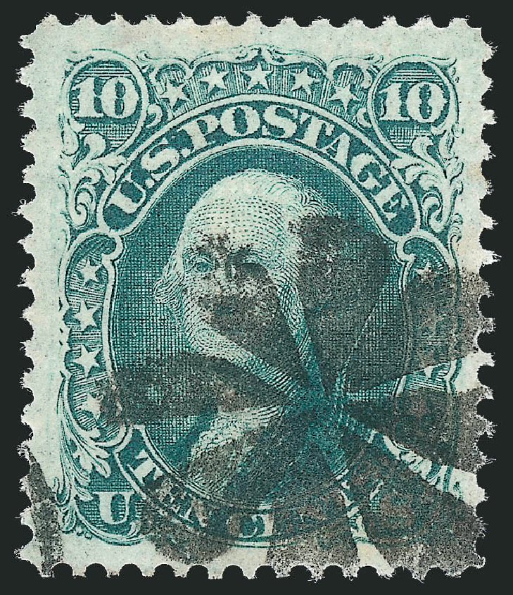 Prices of US Stamps Scott # 96: 1868 10c Washington Grill. Robert Siegel Auction Galleries, Nov 2012, Sale 1034, Lot 107