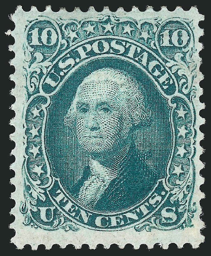 Value of US Stamp Scott 96: 10c 1868 Washington Grill. Robert Siegel Auction Galleries, Mar 2013, Sale 1040, Lot 1338