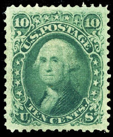 Price of US Stamp Scott Catalog # 96: 1868 10c Washington Grill. Matthew Bennett International, Mar 2012, Sale 344, Lot 4299
