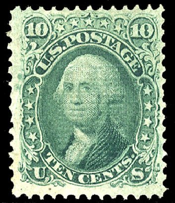 Prices of US Stamp Scott Catalogue # 96: 1868 10c Washington Grill. Cherrystone Auctions, Nov 2009, Sale 200911, Lot 3049