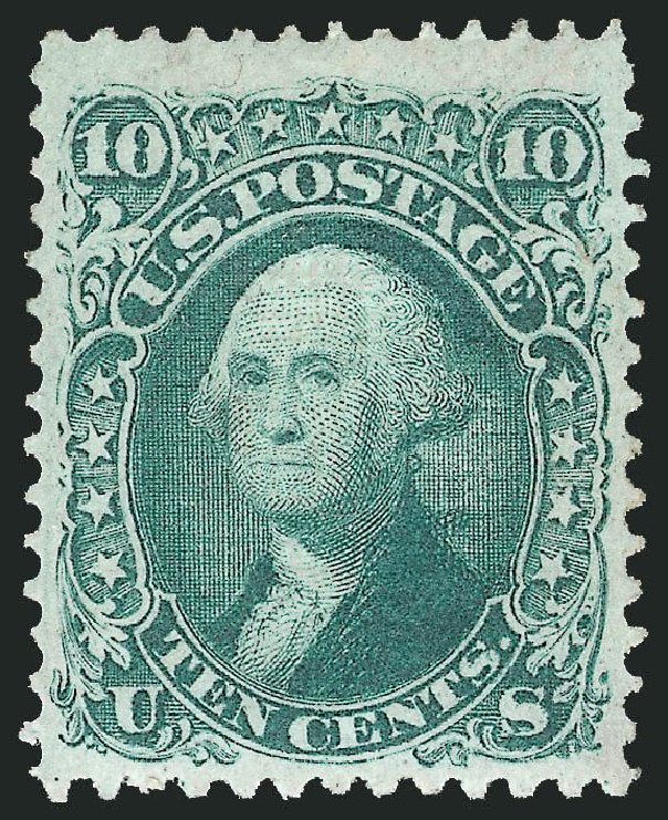 Prices of US Stamp Scott Cat. #96 - 1868 10c Washington Grill. Robert Siegel Auction Galleries, Nov 2013, Sale 1057, Lot 659