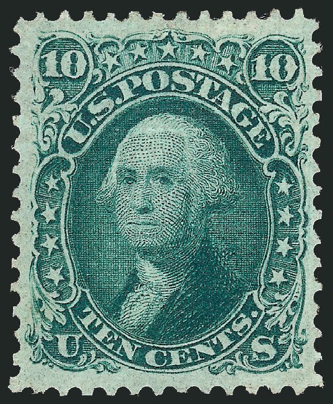 Prices of US Stamps Scott Cat. 96: 10c 1868 Washington Grill. Robert Siegel Auction Galleries, Oct 2008, Sale 963, Lot 599