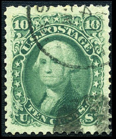 Price of US Stamp Scott 96 - 10c 1868 Washington Grill. Matthew Bennett International, Sep 2011, Sale 338, Lot 1770