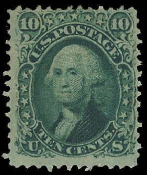 Cost of US Stamps Scott Catalogue #96 - 1868 10c Washington Grill. Daniel Kelleher Auctions, Jun 2012, Sale 630, Lot 1310