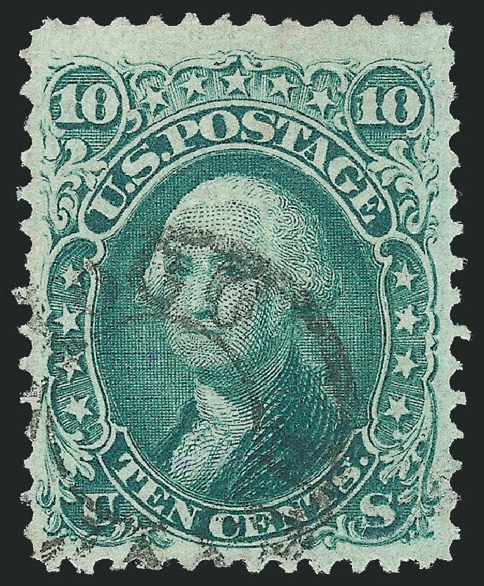 Price of US Stamp Scott #96 - 1868 10c Washington Grill. Robert Siegel Auction Galleries, Oct 2011, Sale 1014, Lot 1250