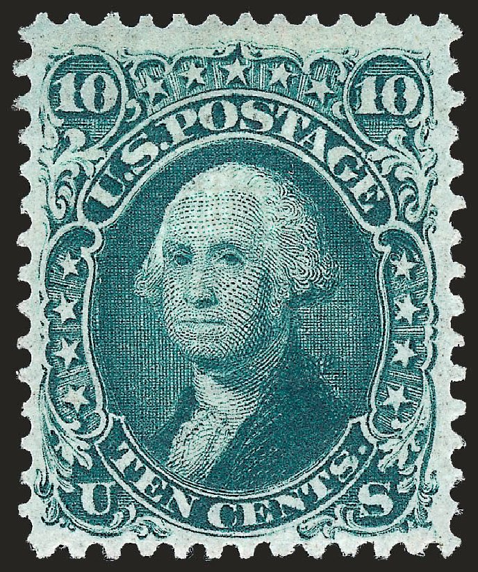 US Stamps Value Scott Cat. #96 - 10c 1868 Washington Grill. Robert Siegel Auction Galleries, Jan 2009, Sale 968, Lot 120