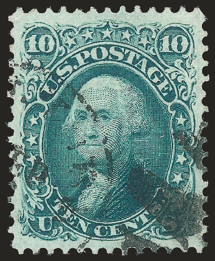 Price of US Stamp Scott Catalog 96: 1868 10c Washington Grill. Robert Siegel Auction Galleries, Jun 2010, Sale 992, Lot 2160