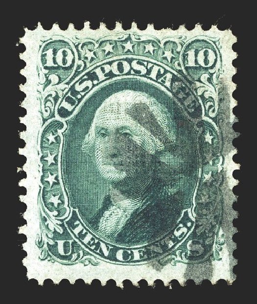 Cost of US Stamps Scott Catalog 96 - 1868 10c Washington Grill. Spink Shreves Galleries, Mar 2013, Sale 142, Lot 180