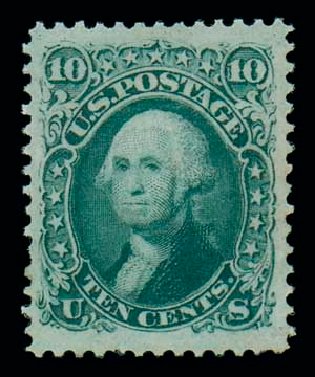 US Stamps Prices Scott Cat. #96 - 1868 10c Washington Grill. Matthew Bennett International, Jun 2007, Sale 319, Lot 1131