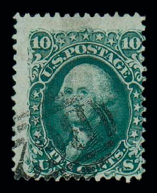 Prices of US Stamp Scott Catalog 96 - 10c 1868 Washington Grill. Matthew Bennett International, Dec 2007, Sale 324, Lot 1081