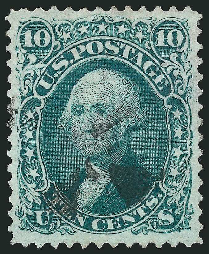 Price of US Stamps Scott Cat. 96: 10c 1868 Washington Grill. Robert Siegel Auction Galleries, Mar 2012, Sale 1019, Lot 421