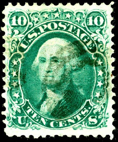 Price of US Stamps Scott Catalogue #96: 10c 1868 Washington Grill. Matthew Bennett International, Jun 2008, Sale 328, Lot 585