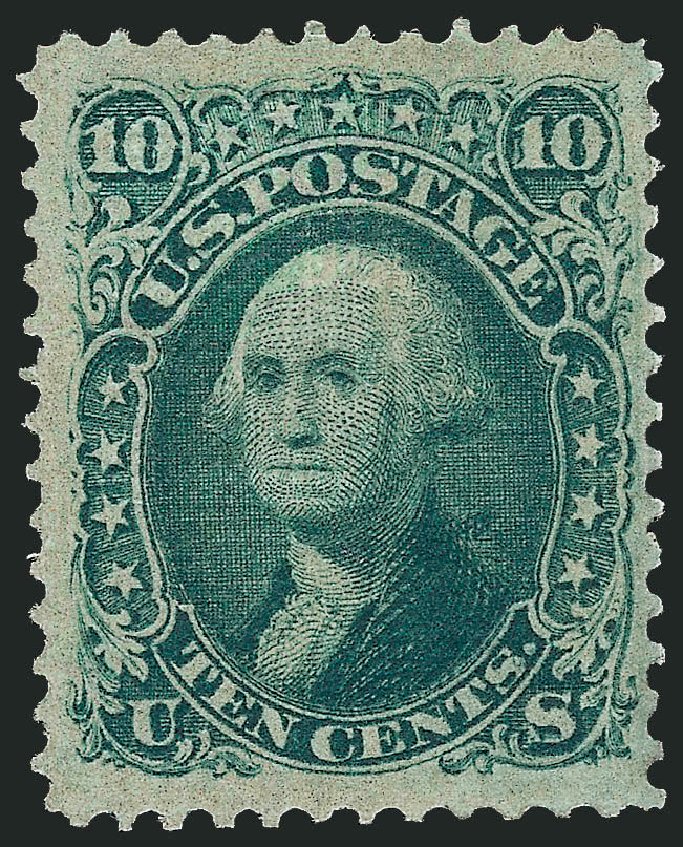 Cost of US Stamps Scott Catalog 96 - 10c 1868 Washington Grill. Robert Siegel Auction Galleries, Dec 2008, Sale 967, Lot 4205