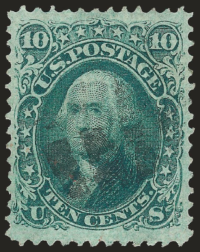 US Stamps Price Scott Catalog # 96 - 1868 10c Washington Grill. Robert Siegel Auction Galleries, Dec 2009, Sale 982, Lot 5275