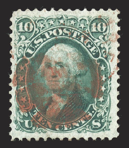Prices of US Stamps Scott Catalog # 96: 10c 1868 Washington Grill. Spink Shreves Galleries, Nov 2012, Sale 141, Lot 65