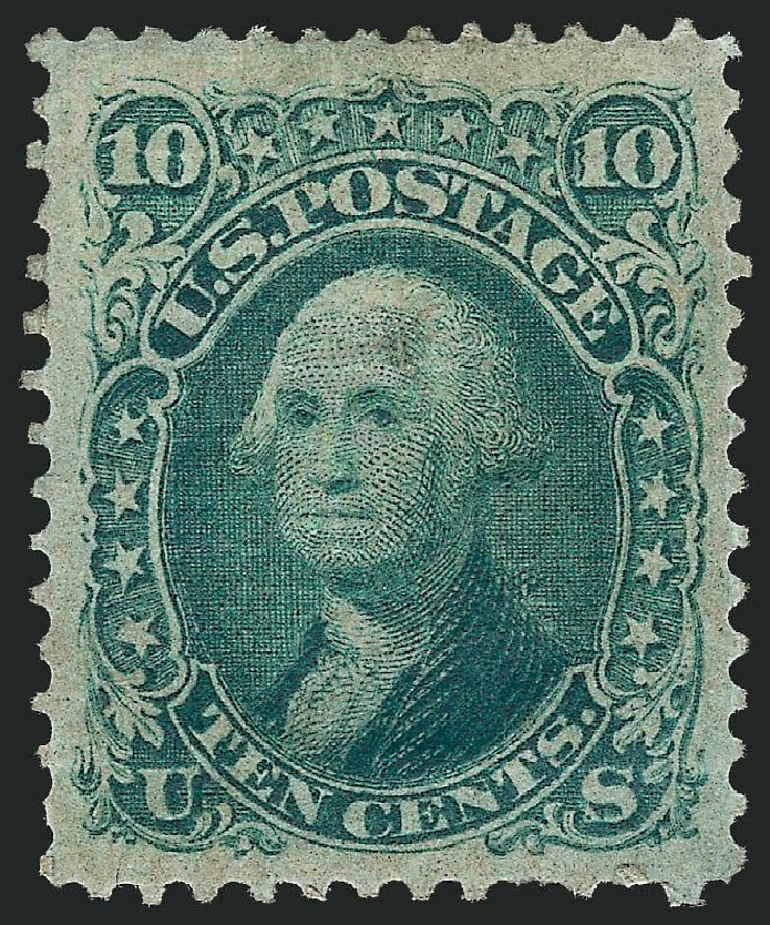 US Stamp Prices Scott Catalog # 96: 10c 1868 Washington Grill. Robert Siegel Auction Galleries, Mar 2012, Sale 1021, Lot 262