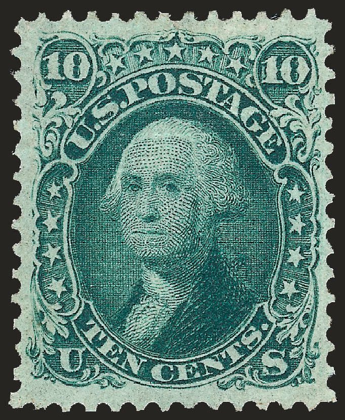 Value of US Stamps Scott #96: 10c 1868 Washington Grill. Robert Siegel Auction Galleries, Jun 2009, Sale 975, Lot 1312