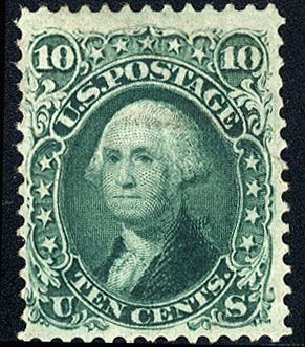 Cost of US Stamps Scott Catalogue #96 - 10c 1868 Washington Grill. Cherrystone Auctions, Jan 2008, Sale 200801, Lot 1093