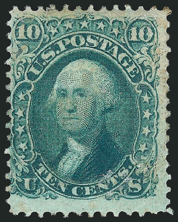 Costs of US Stamp Scott Cat. # 96: 1868 10c Washington Grill. Robert Siegel Auction Galleries, Mar 2012, Sale 1021, Lot 263