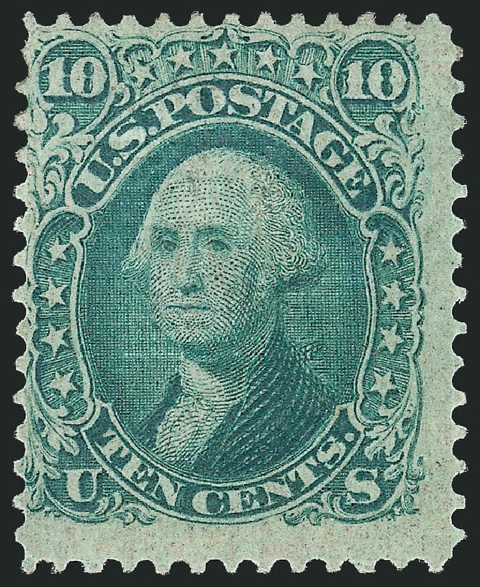Values of US Stamp Scott Catalogue 96 - 1868 10c Washington Grill. Robert Siegel Auction Galleries, Dec 2009, Sale 982, Lot 5273