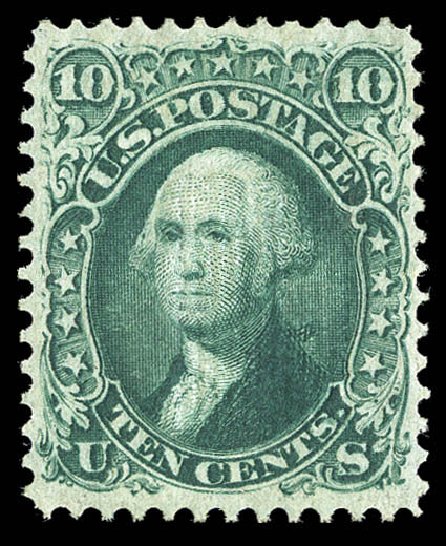 US Stamps Value Scott Catalogue # 96: 10c 1868 Washington Grill. Matthew Bennett International, Sep 2012, Sale 345, Lot 126